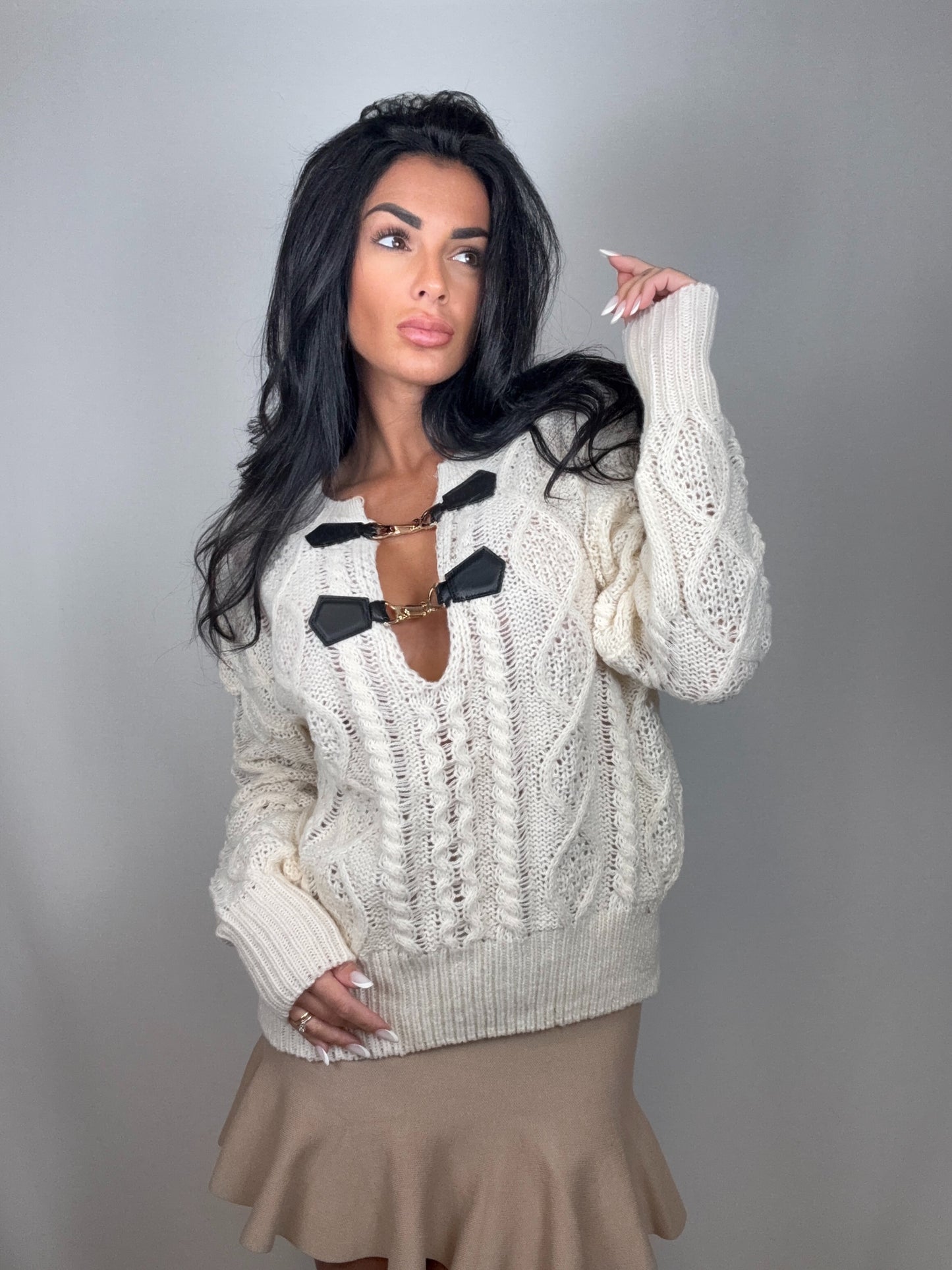 Maglione vanity panna