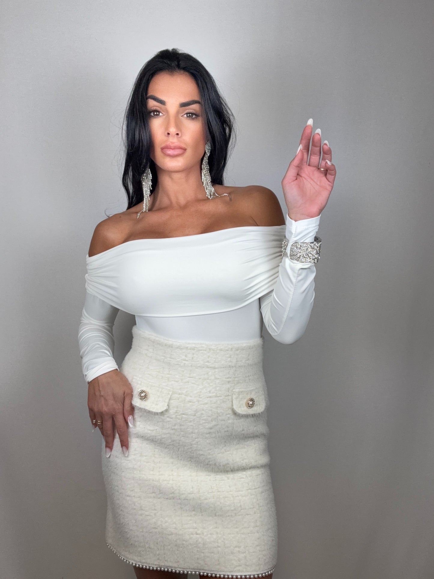 Maglia body white