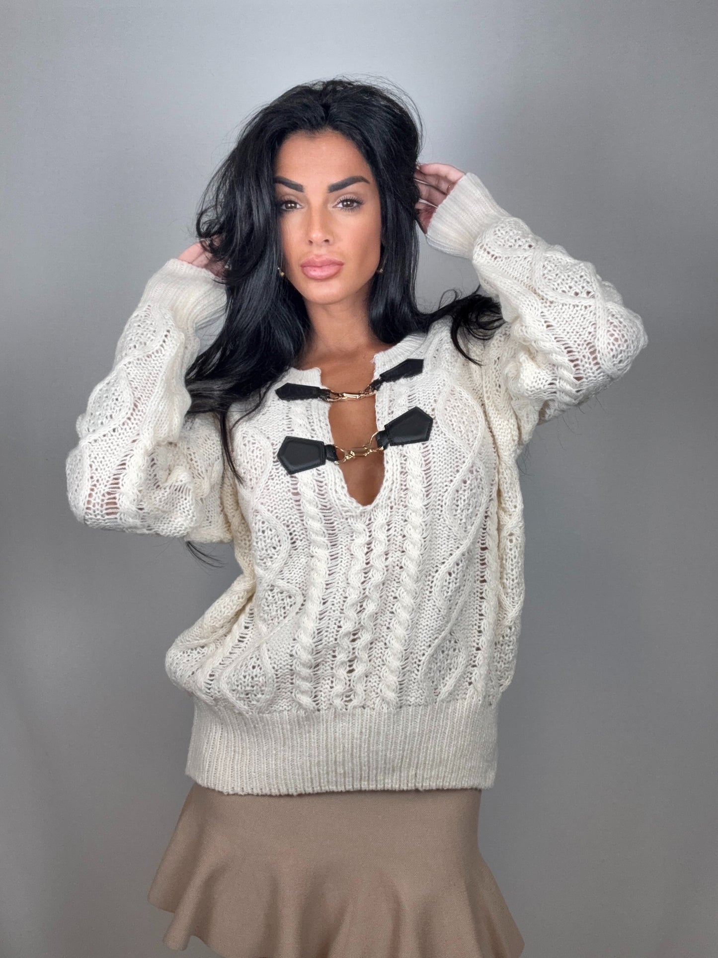 Maglione vanity panna