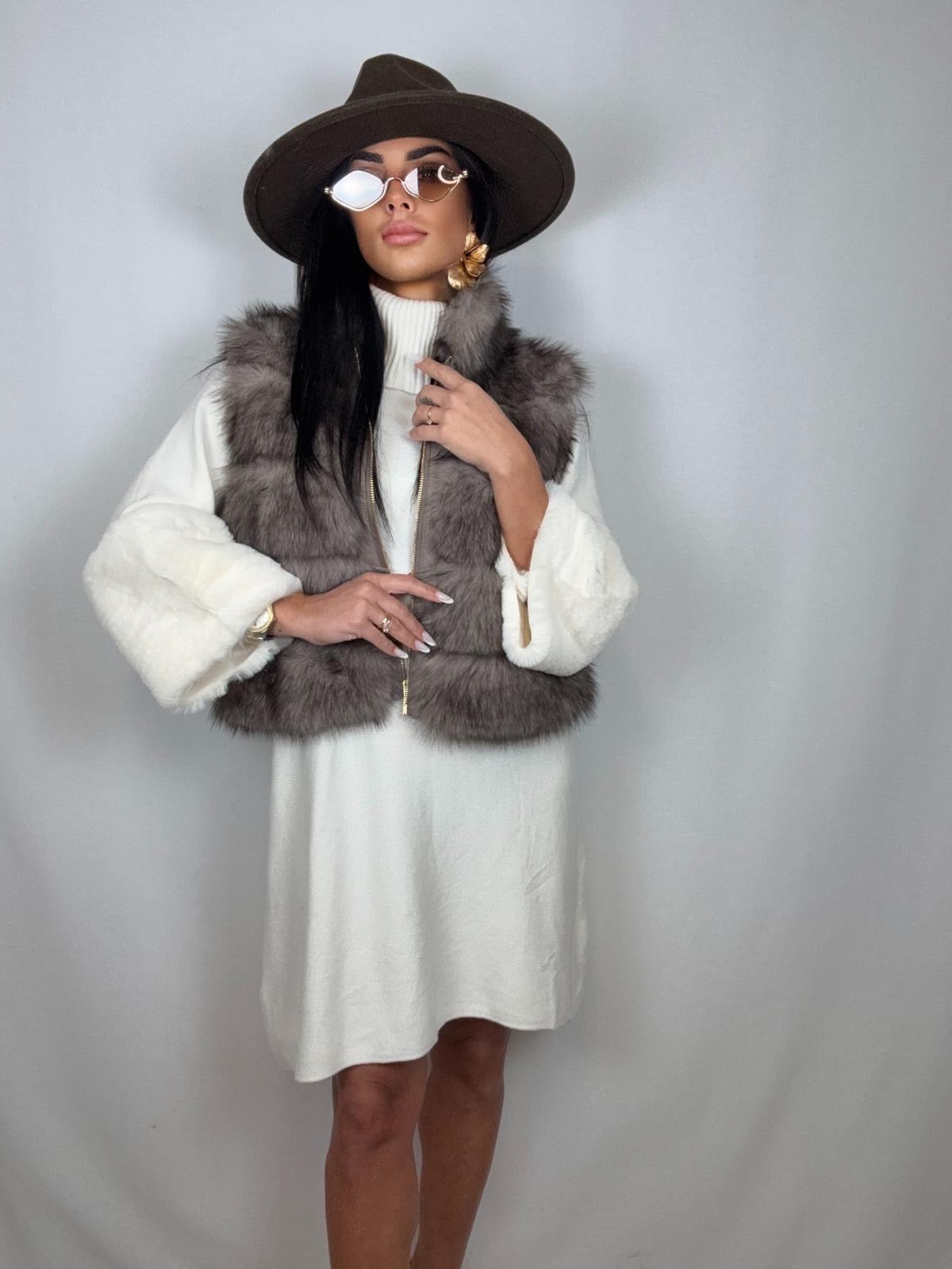 Smanicato in eco-pelliccia