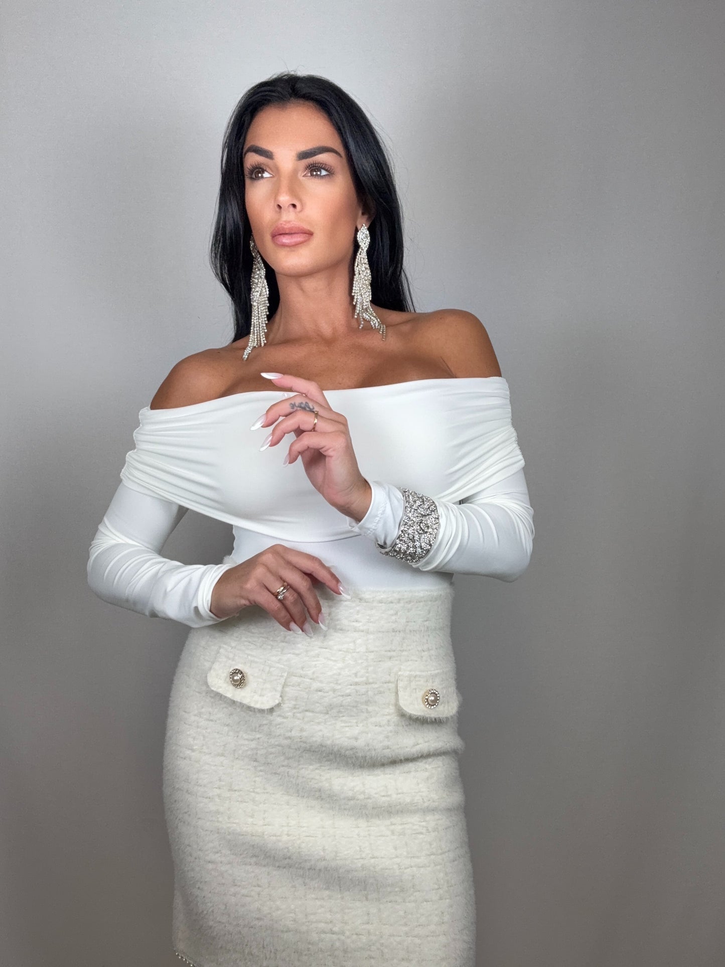 Maglia body white