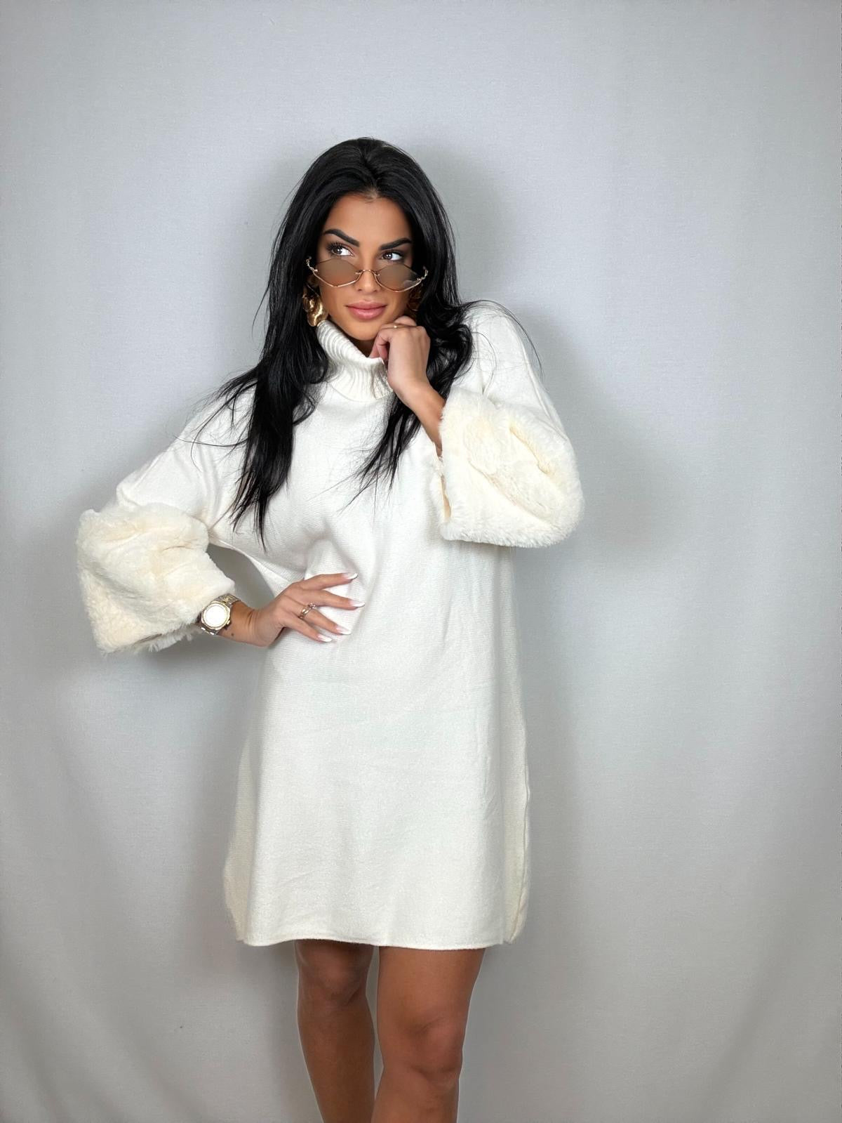 Maxi maglione/abito white