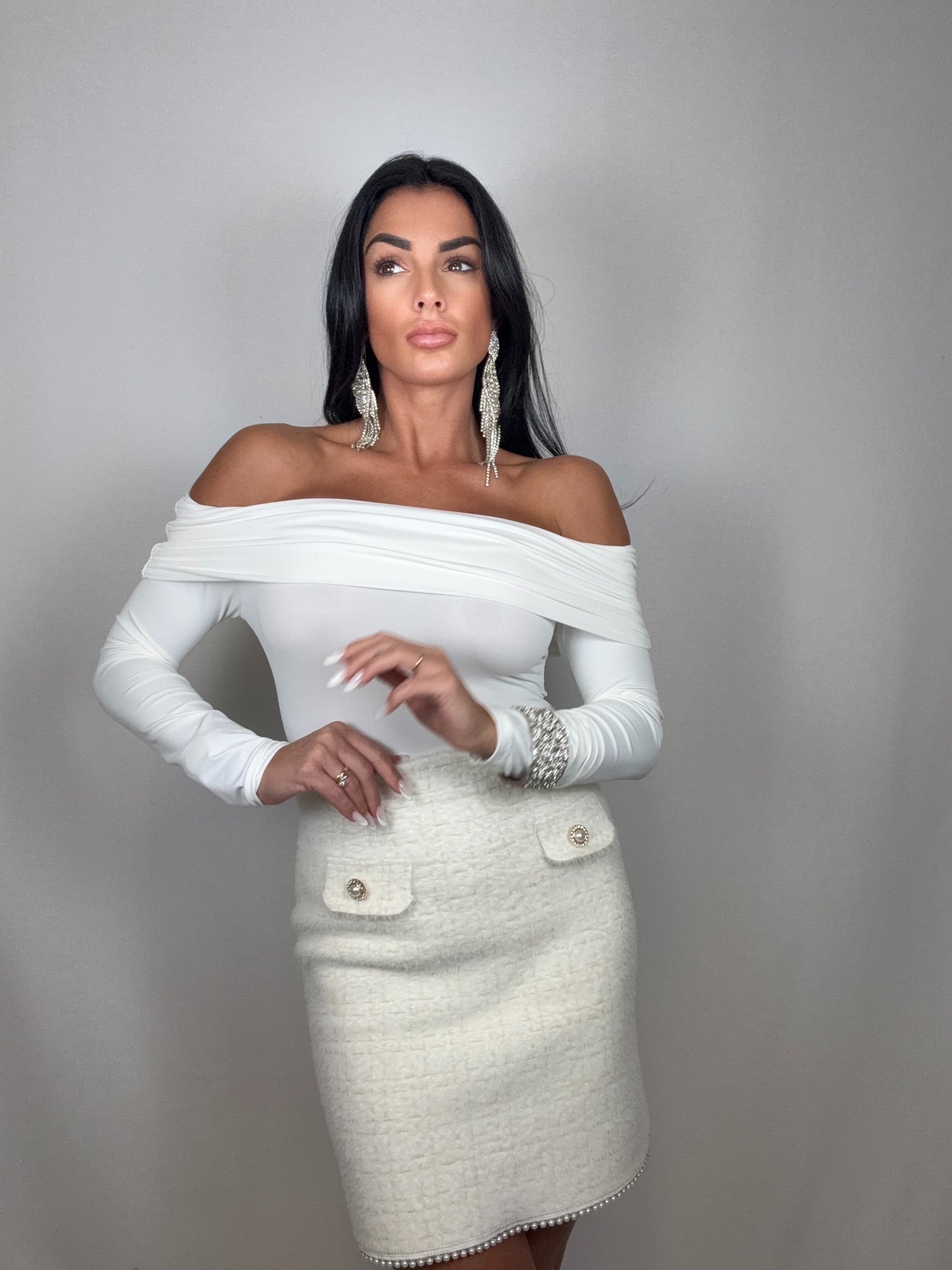 Maglia body white