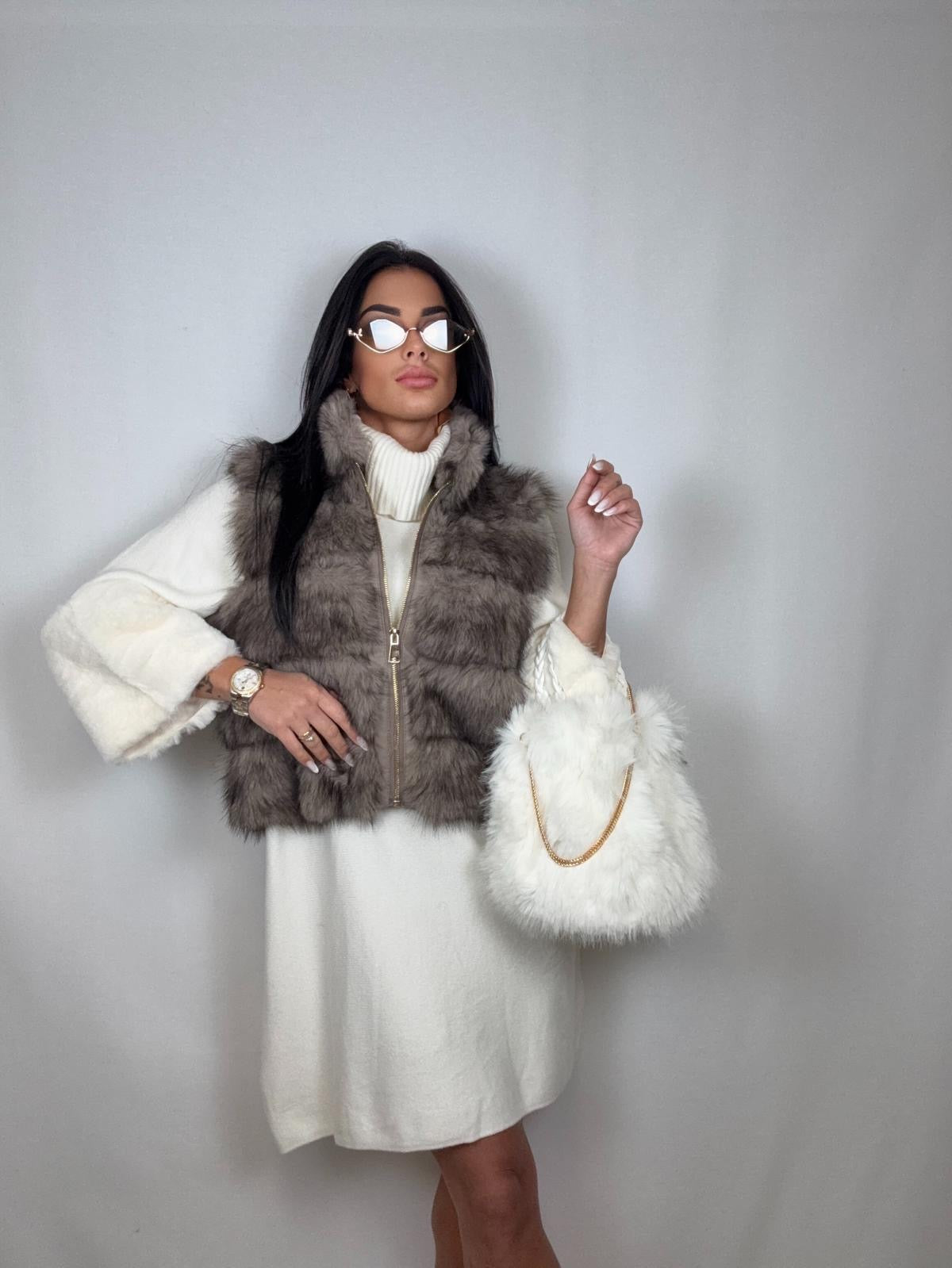 Smanicato in eco-pelliccia