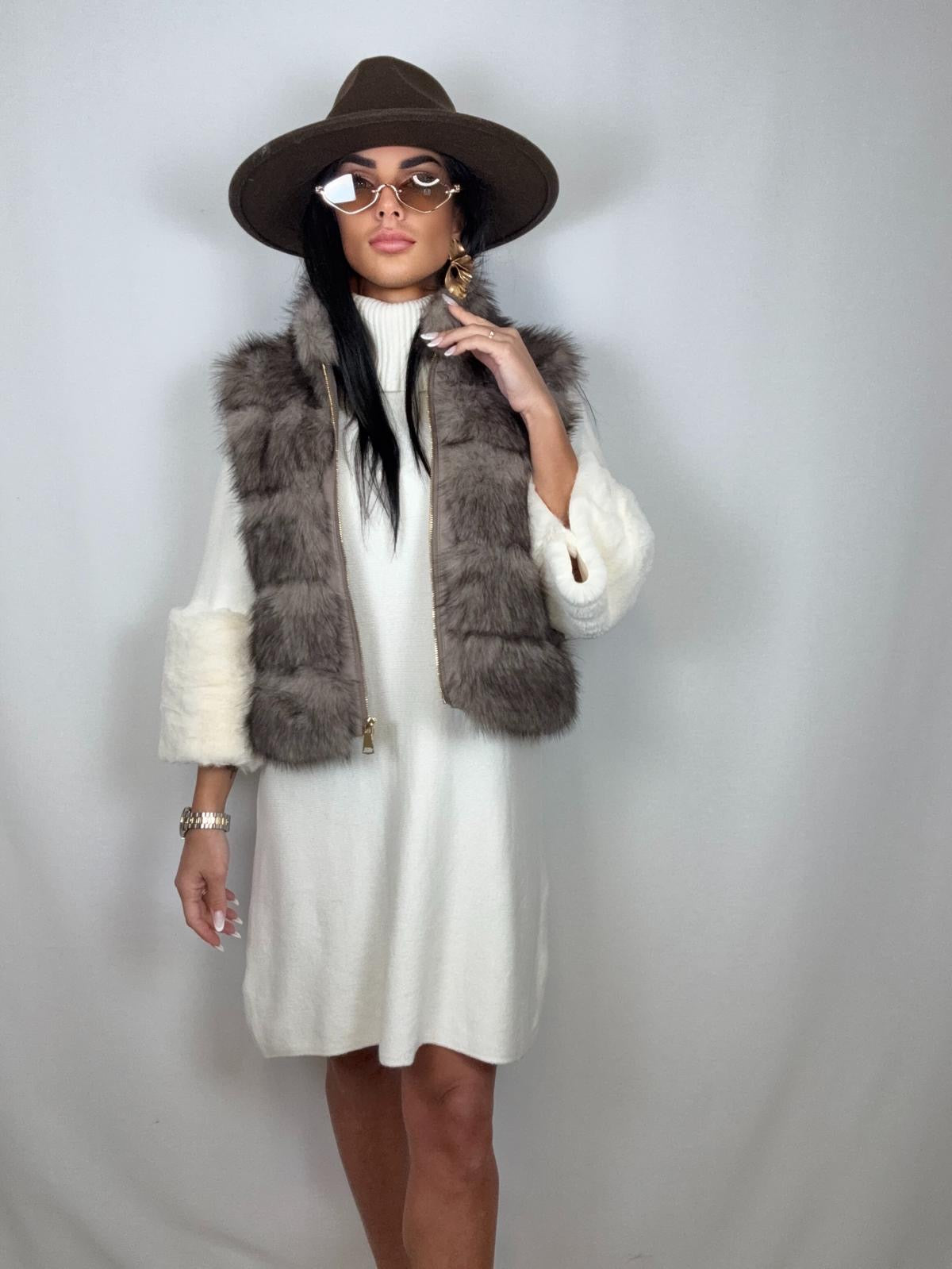 Smanicato in eco-pelliccia